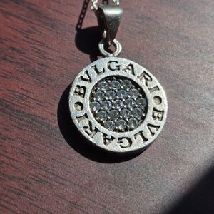 BVLGARI 925 Silver Pendant and Chain